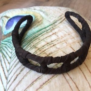 Rachel Weissman brown silk headband